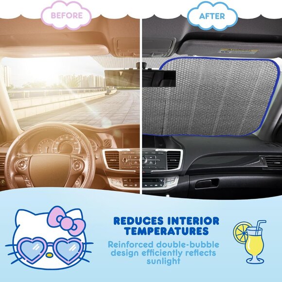Hello Kitty Car Windshield Sun Shade - Officially Licensed Sanrio Shade - Picture 4 of 6
